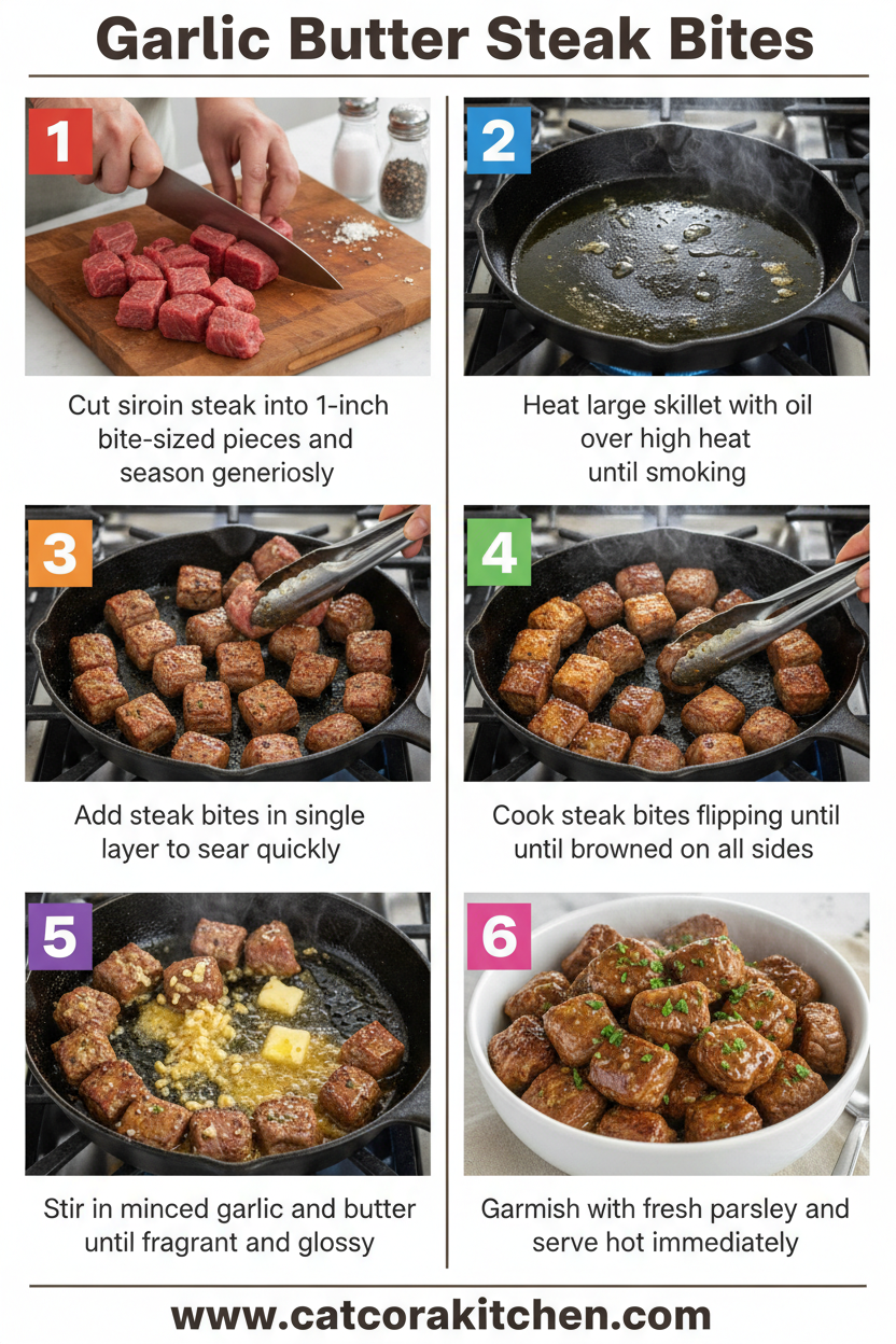 Garlic butter steak bites How to Make