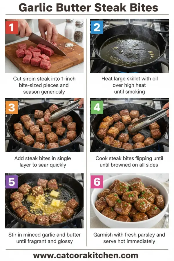 Garlic butter steak bites How to Make