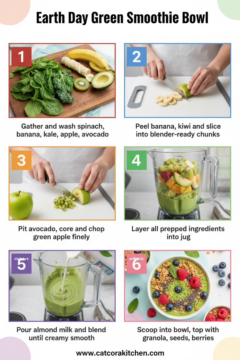 Green Smoothie Bowl for Earth Day How to Make