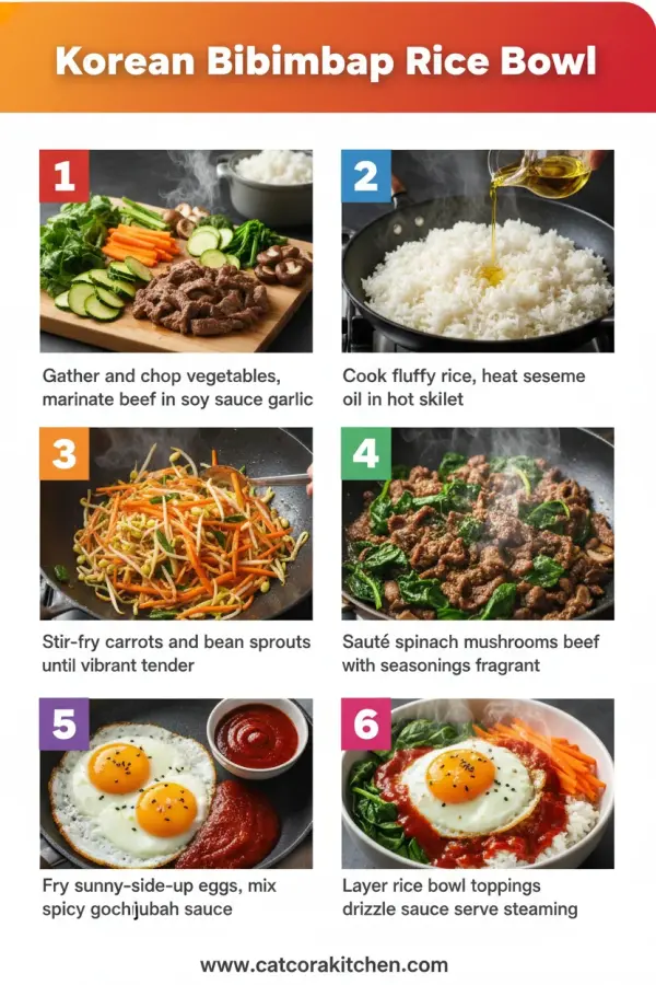 Korean bibimbap rice bowl How to Make