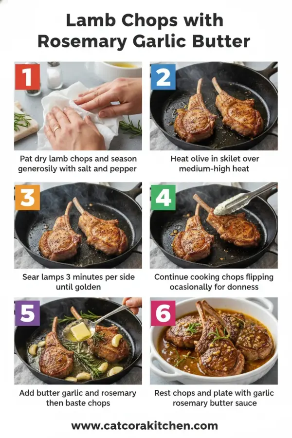 Lamb chops with rosemary garlic butter How to Make 