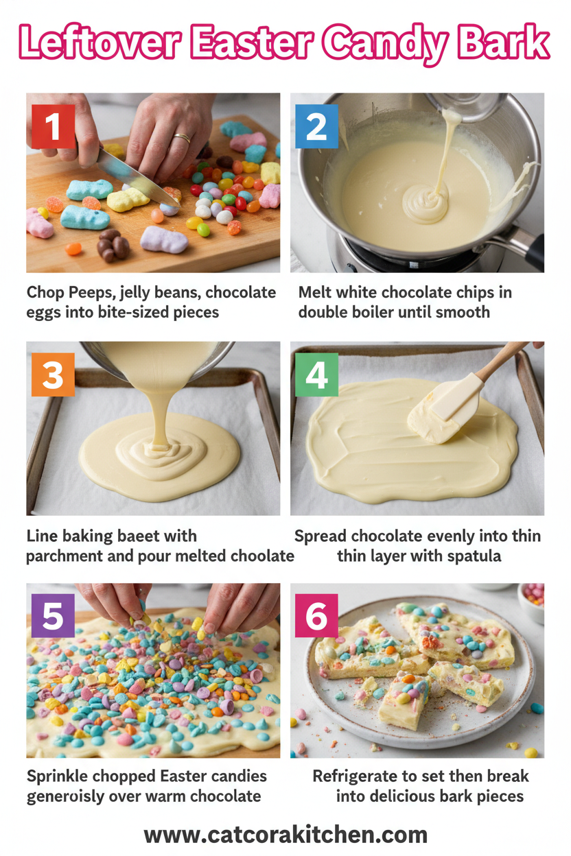 leftover easter candy bark How to Make