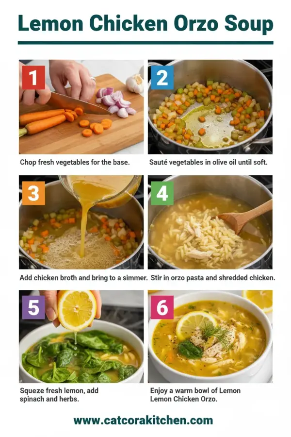 Lemon chicken orzo soup How to Make