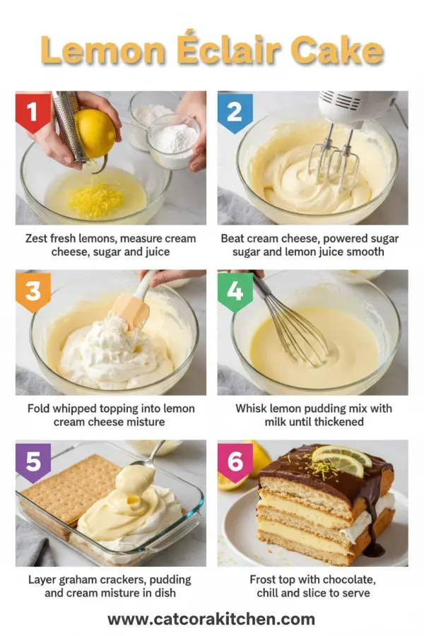 Lemon eclair cake How to Make 