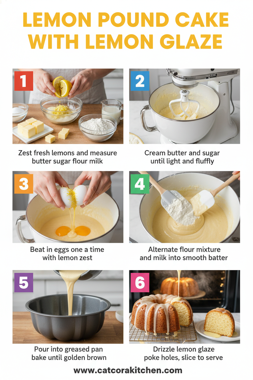 Lemon pound cake with lemon glaze How to Make 