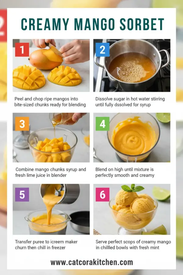 Mango sorbet How to Make 