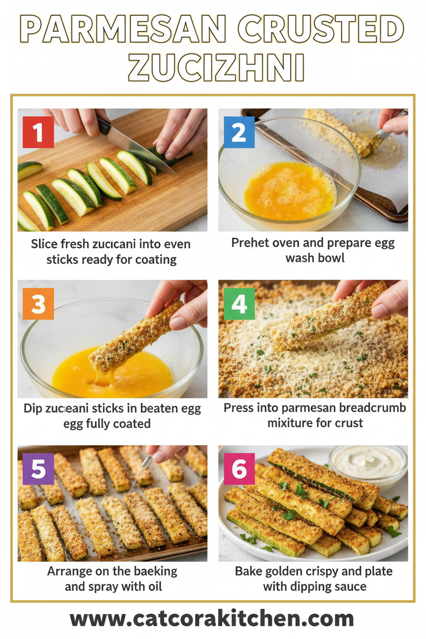 Parmesan crusted zucchini How to Make 