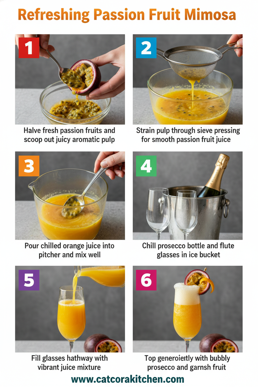 Passion fruit mimosa How to Make 