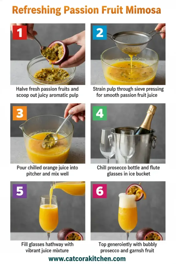 Passion fruit mimosa How to Make 