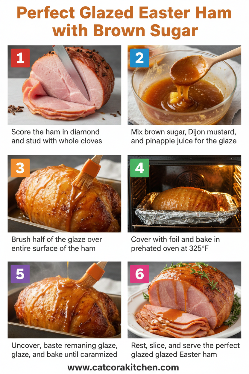 perfect glazed easter ham with brown sugar How to Make