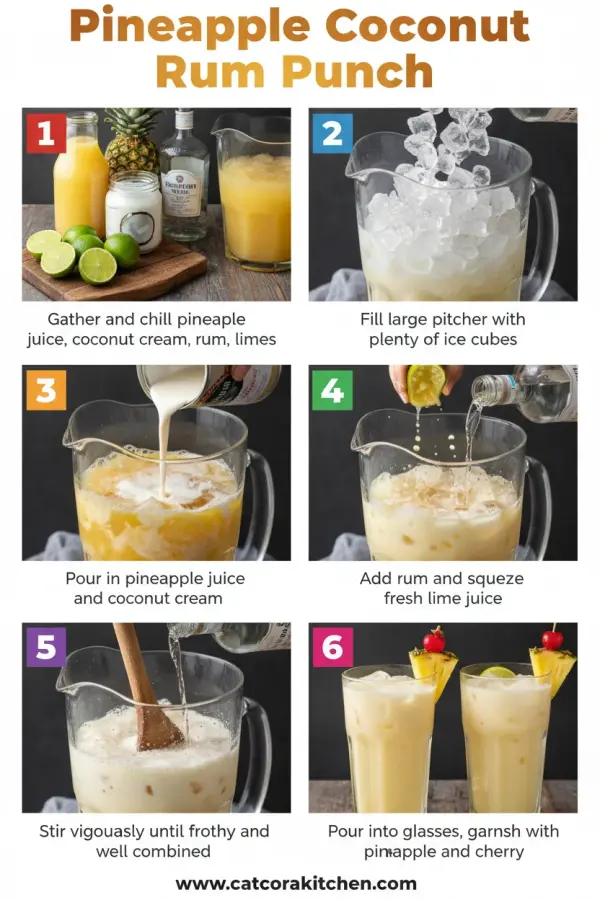 Pineapple coconut rum punch how to make
