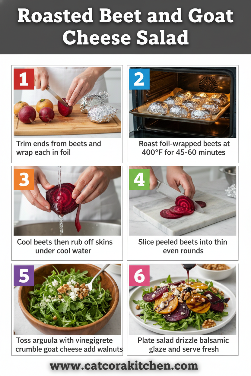 Roasted beet and goat cheese salad How to Make