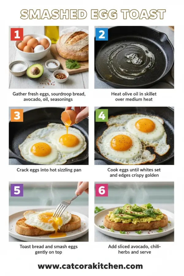Smashed egg toast how to make