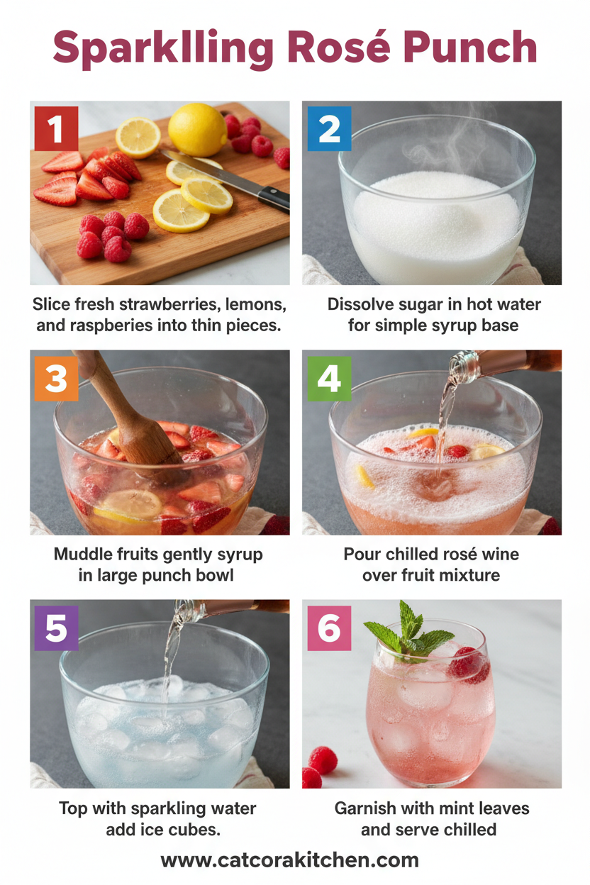 Sparkling rosé punch How to Make 