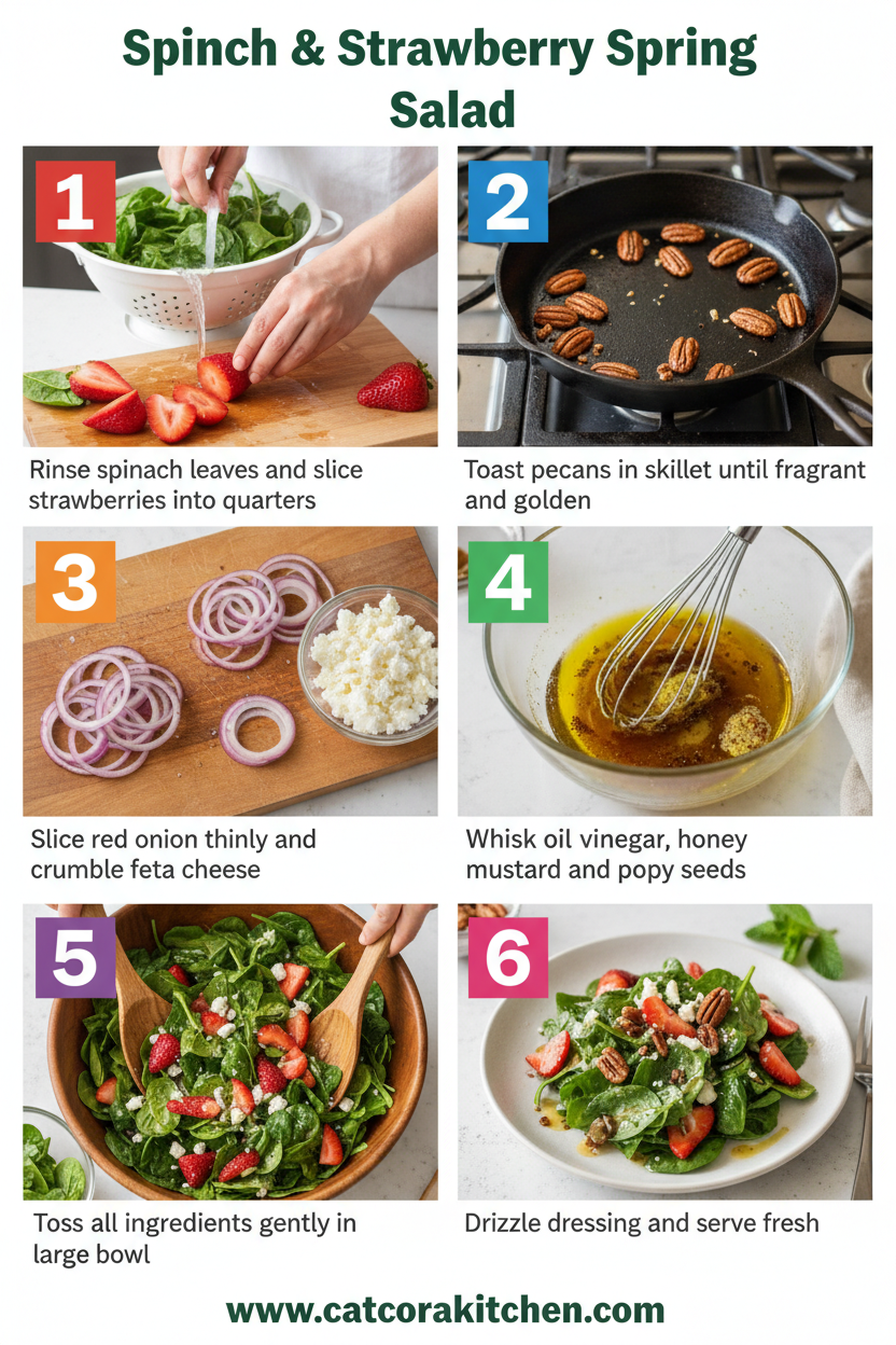Spinach and strawberry spring salad How to Make 