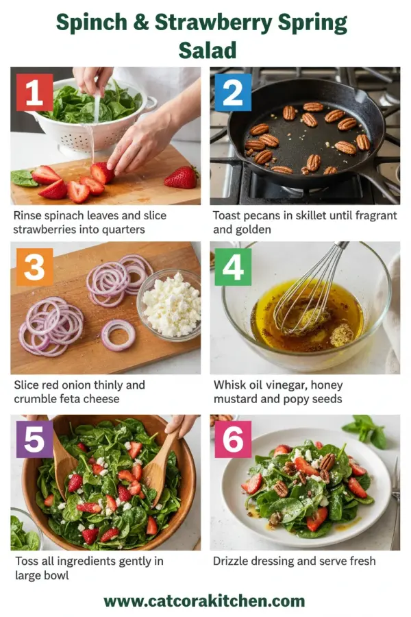 Spinach and strawberry spring salad How to Make 