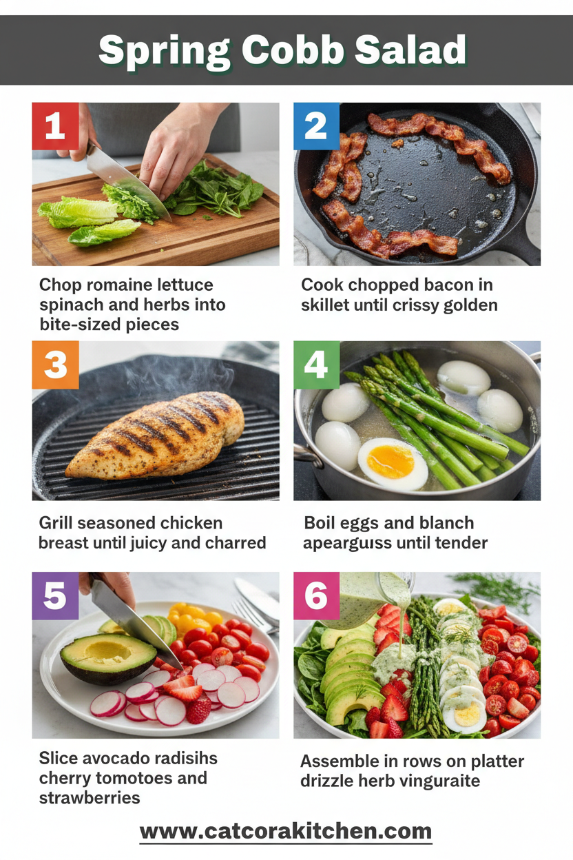 Spring Cobb salad how to make