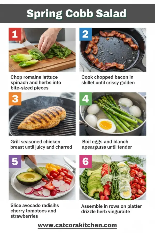 Spring Cobb salad how to make