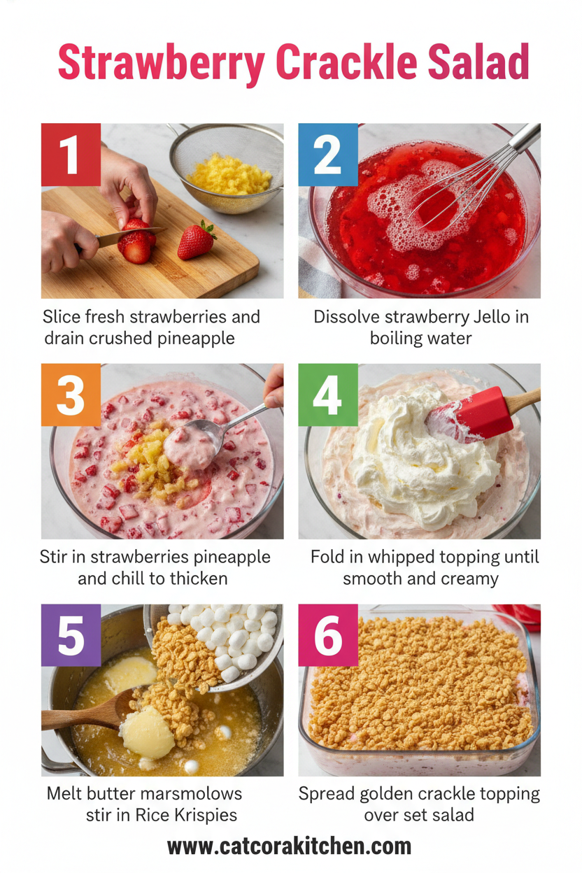 Strawberry crackle salad How to Make