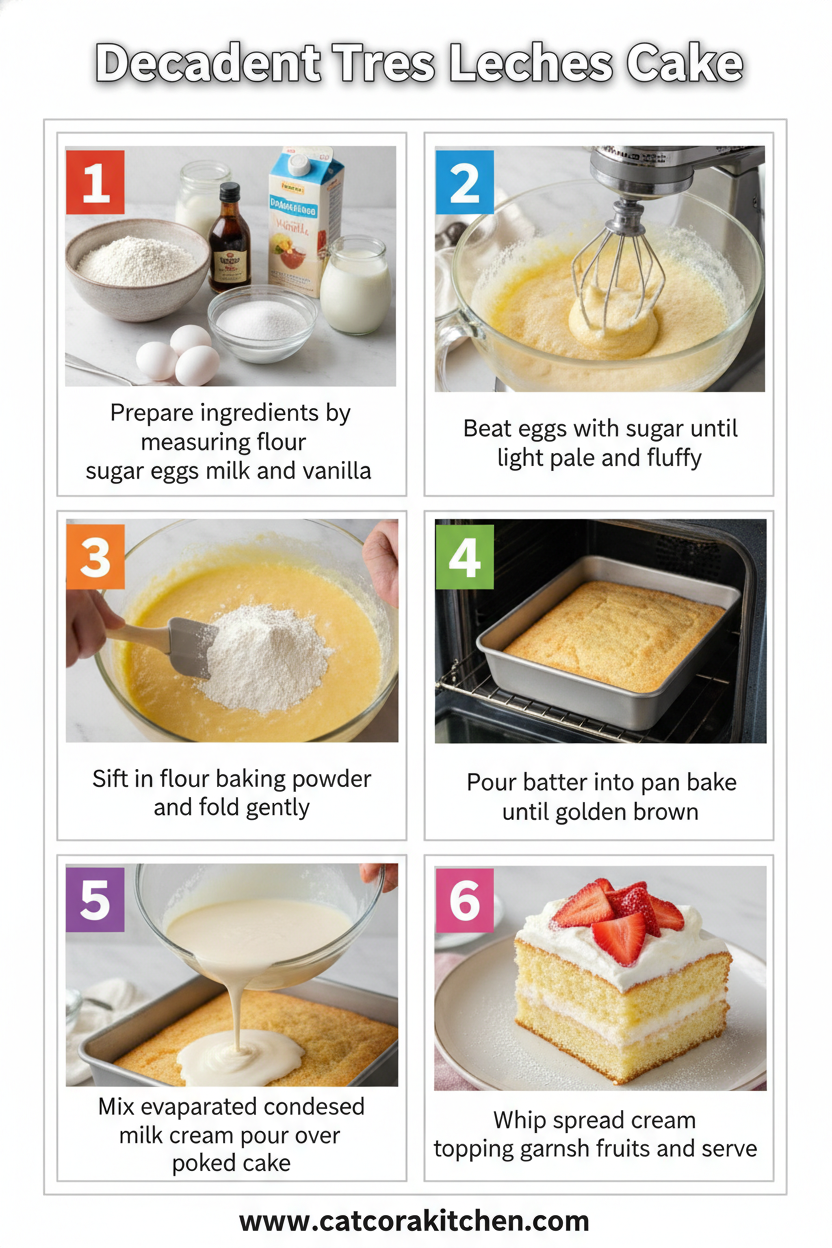 Tres leches cake How to Make