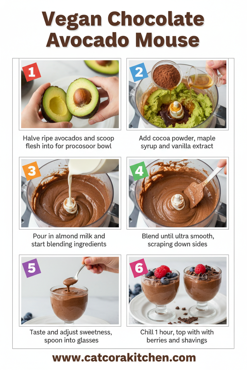Vegan chocolate avocado mousse How to Make 