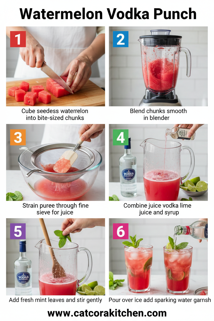 Watermelon vodka punch How to Make 