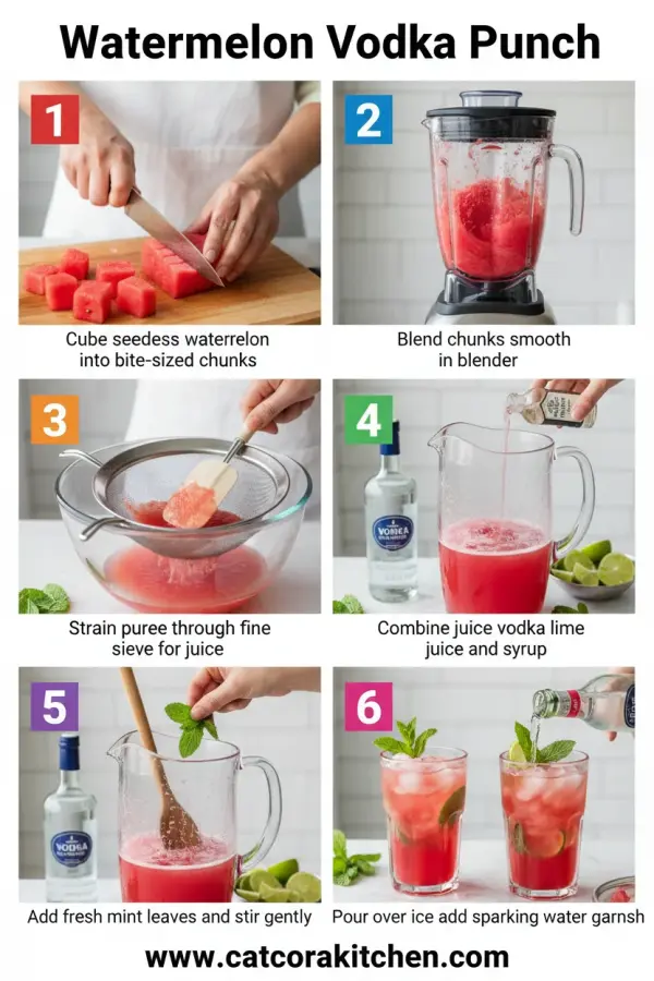 Watermelon vodka punch How to Make 