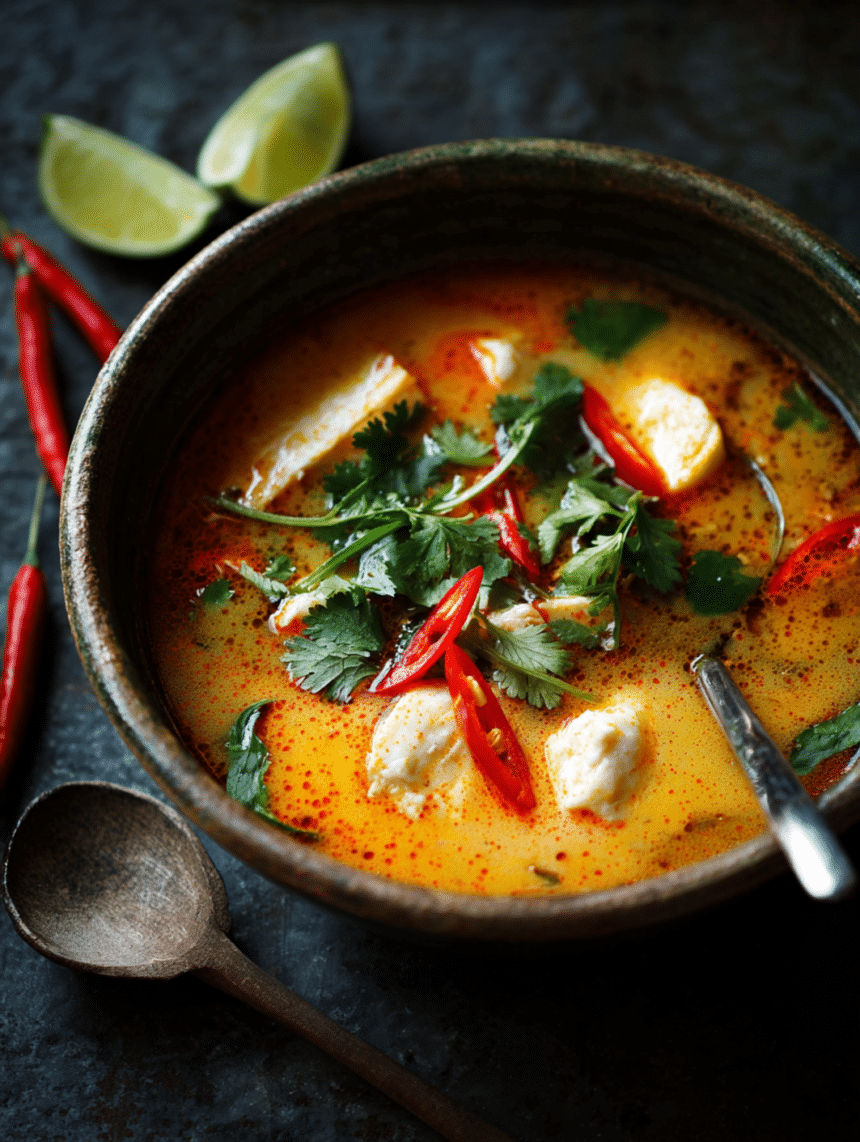 Thai coconut curry soup