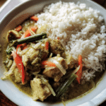 Thai green curry with chicken