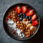 acai bowl with homemade granola