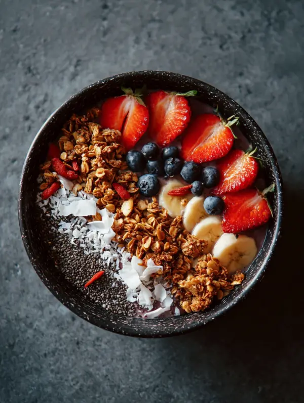 acai bowl with homemade granola