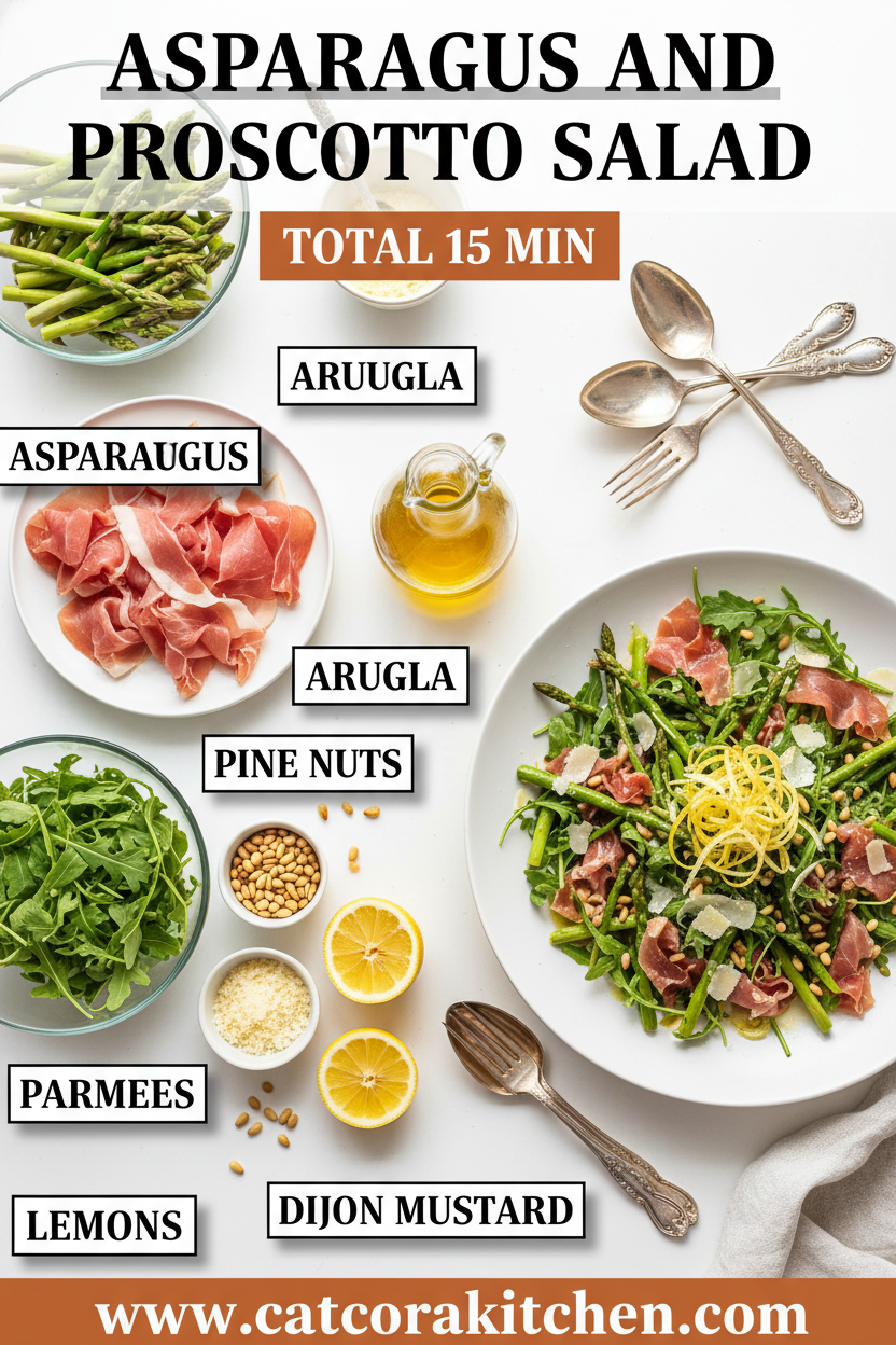 Asparagus and prosciutto salad ingredients