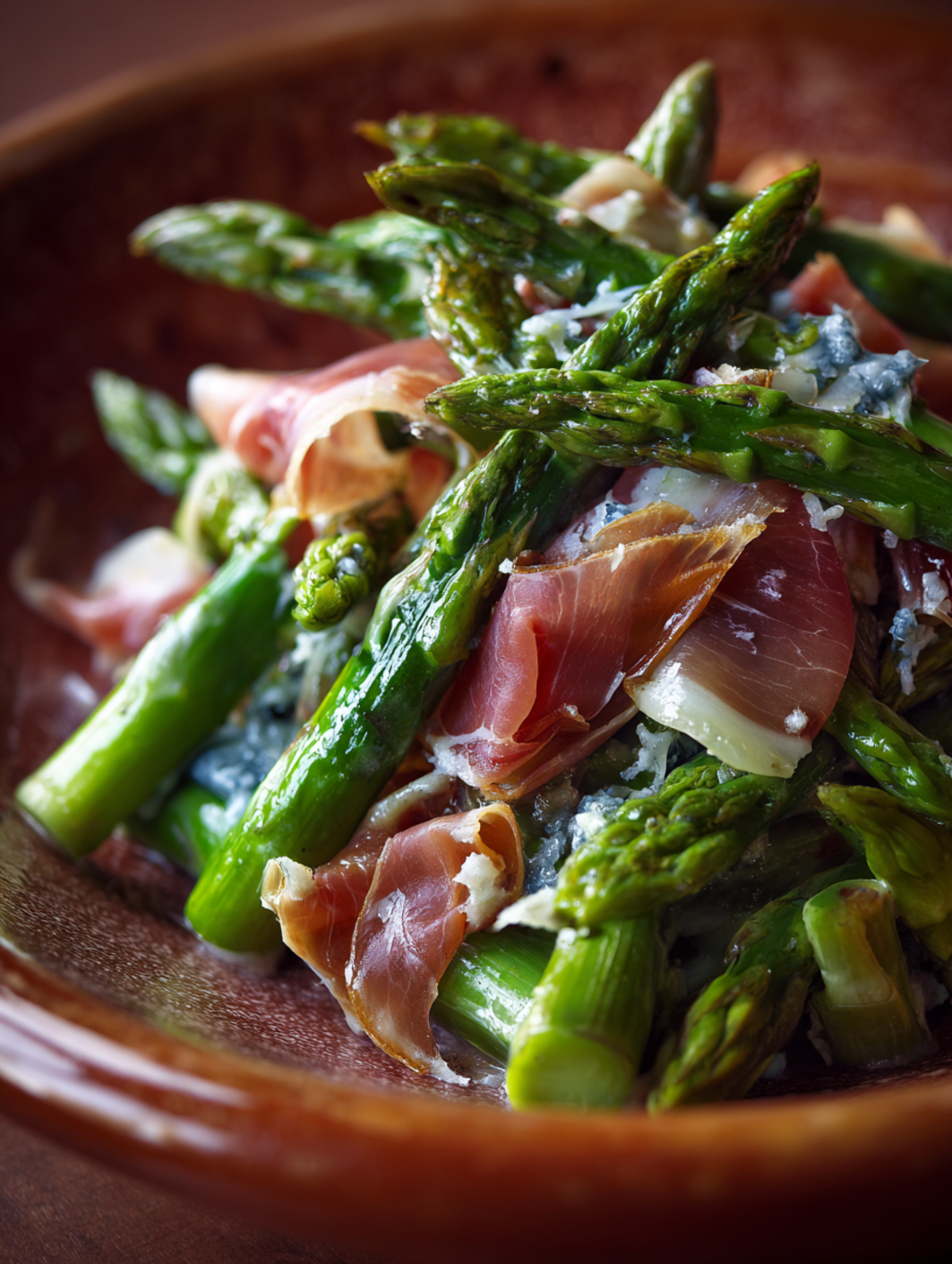 card recipe ingredients and instructions asparagus and prosciutto salad