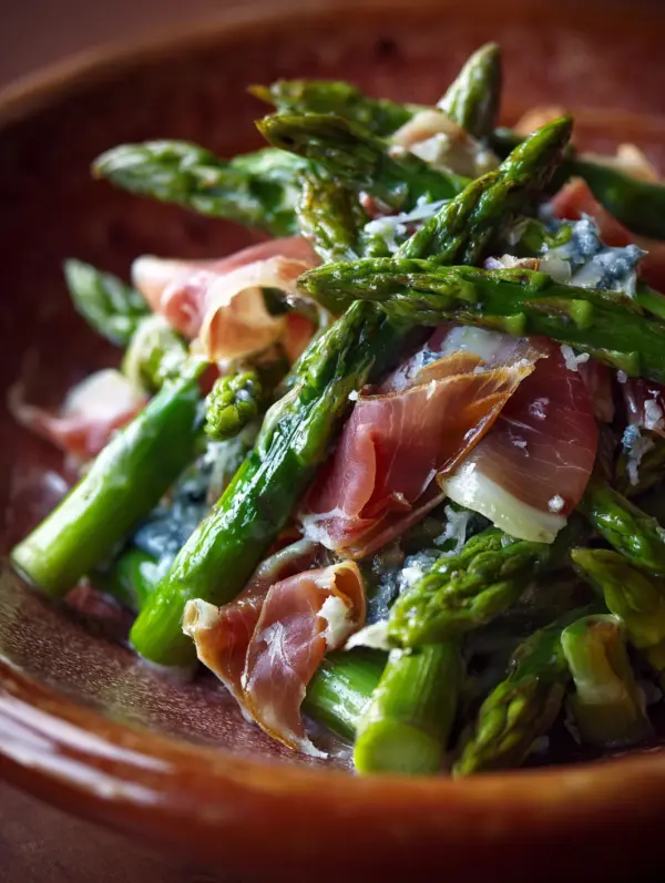 card recipe ingredients and instructions asparagus and prosciutto salad