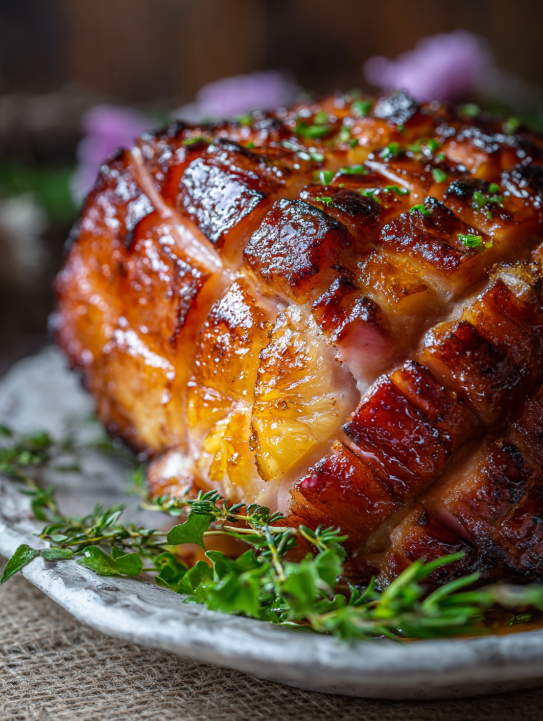 card recipe ingredients and instructions baked easter ham with pineapple glaze