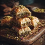 baklava with pistachios and honey