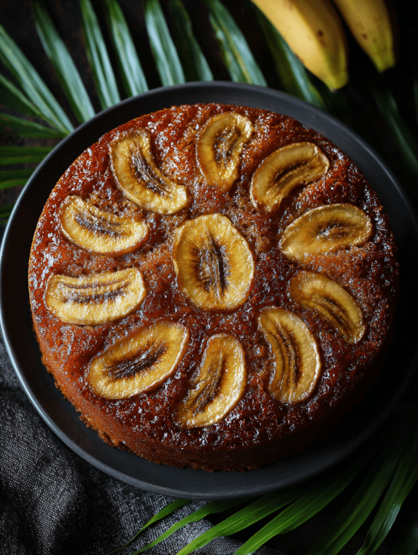 banana upside down cake