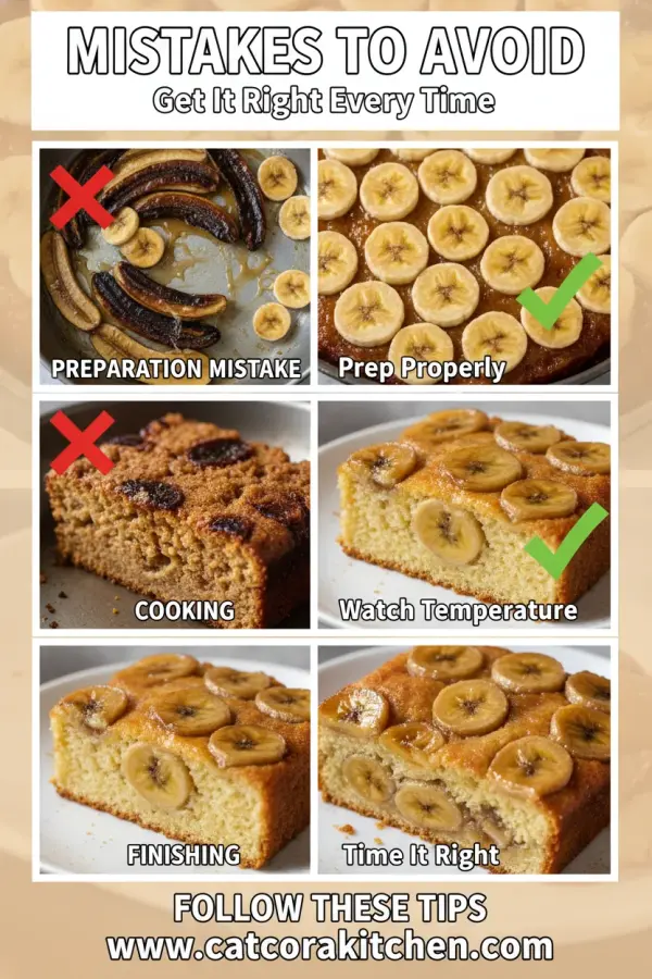 Banana upside down cake common mistakes