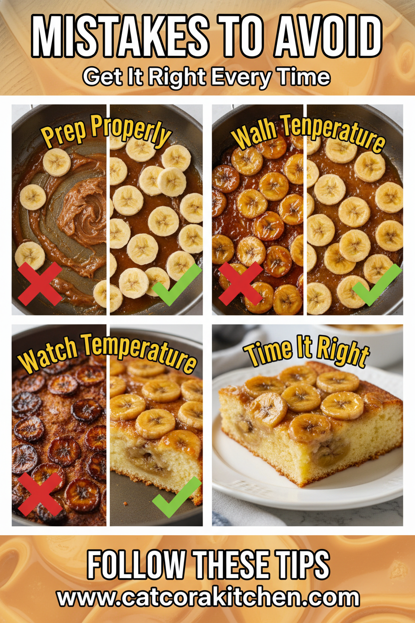 Banana upside down cake common mistakes