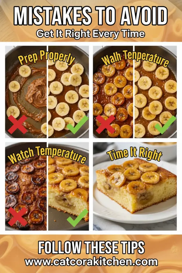 Banana upside down cake common mistakes