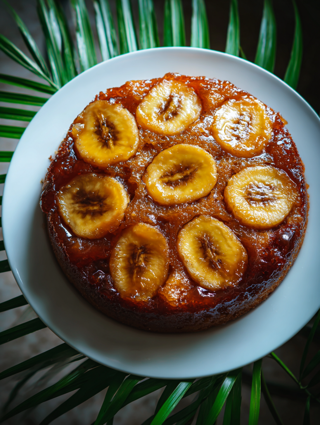 card recipe ingredients and instructions banana upside down cake