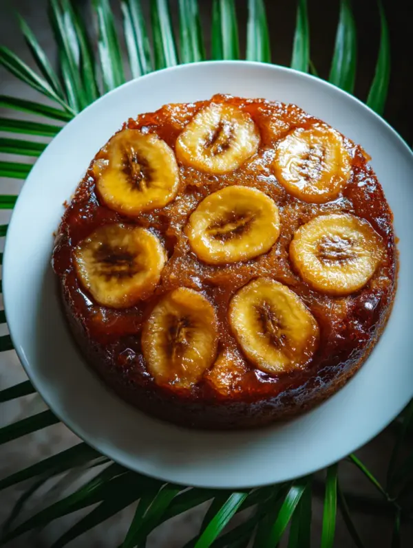 card recipe ingredients and instructions banana upside down cake