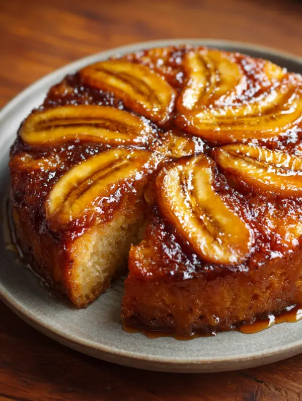 card recipe ingredients and instructions banana upside down cake