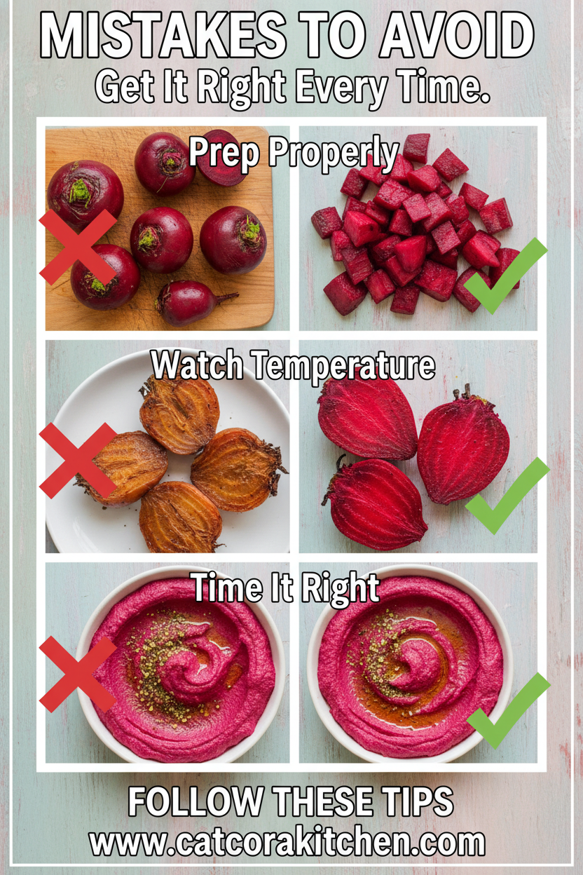 Beet hummus with za'atar common mistakes