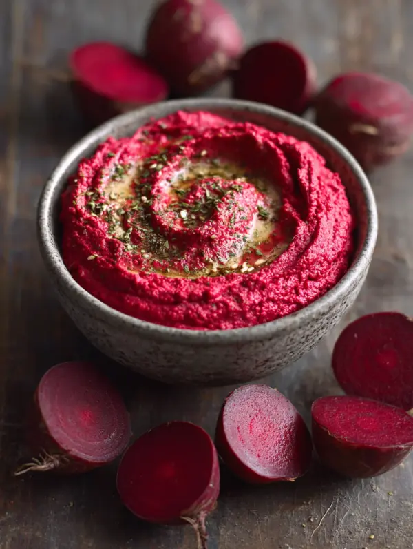 card recipe ingredients and instructions beet hummus with za'atar