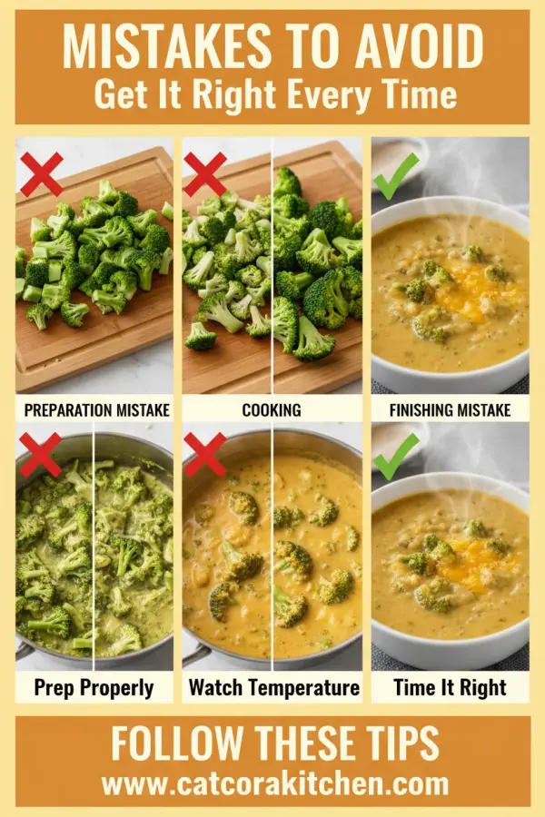 Broccoli cheddar soup common mistakes