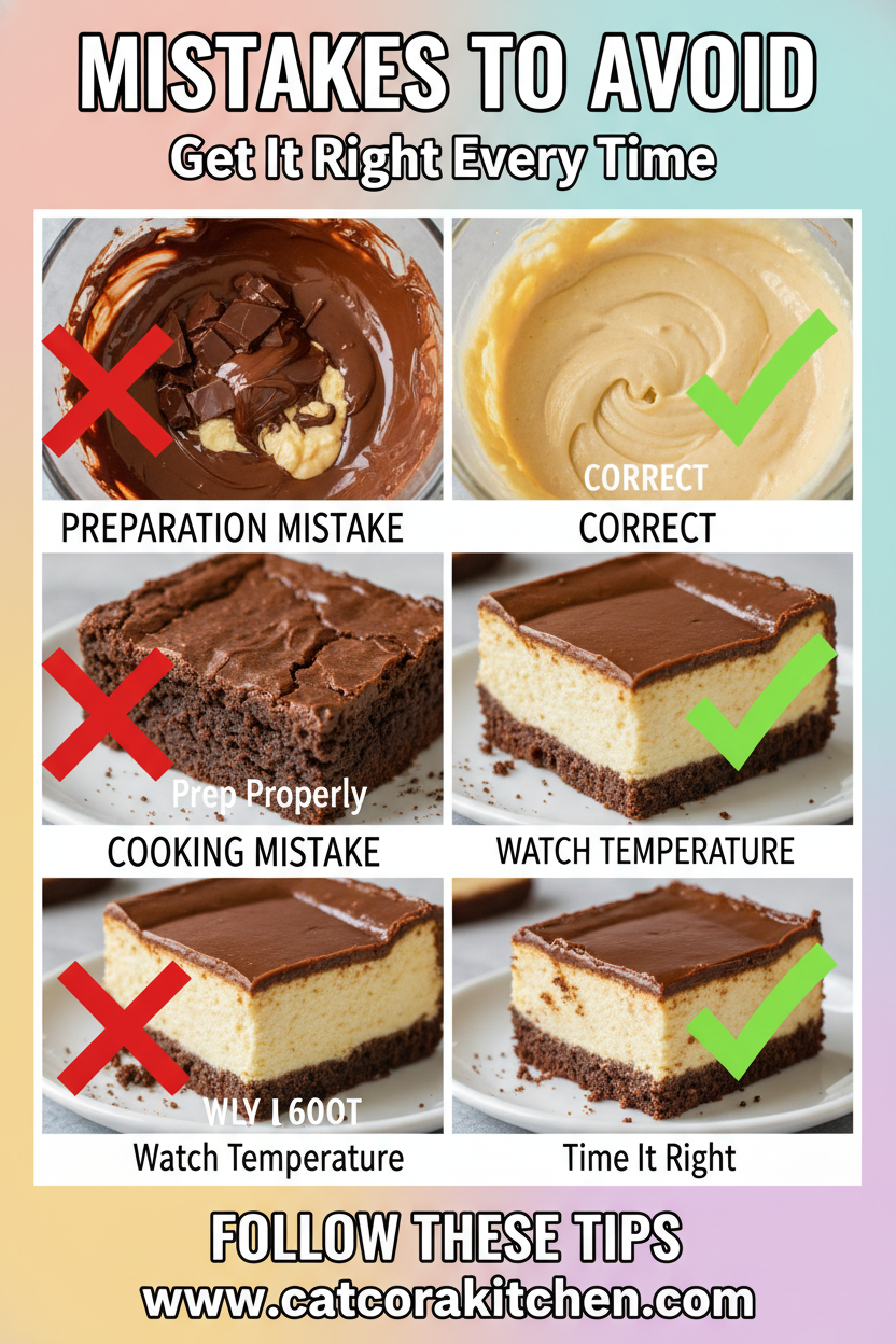 Brownie cheesecake common mistakes