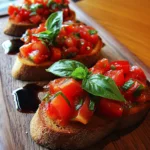 bruschetta with fresh tomatoes and basil