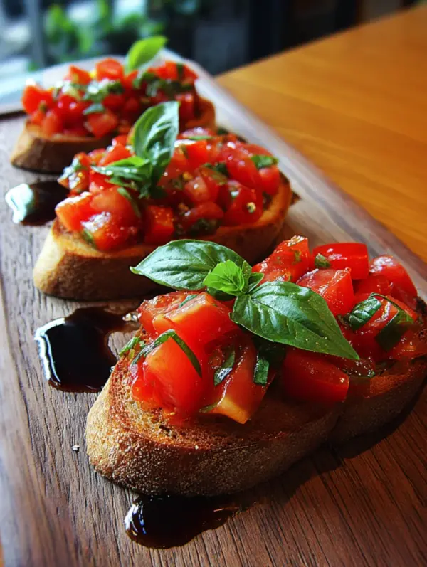 bruschetta with fresh tomatoes and basil