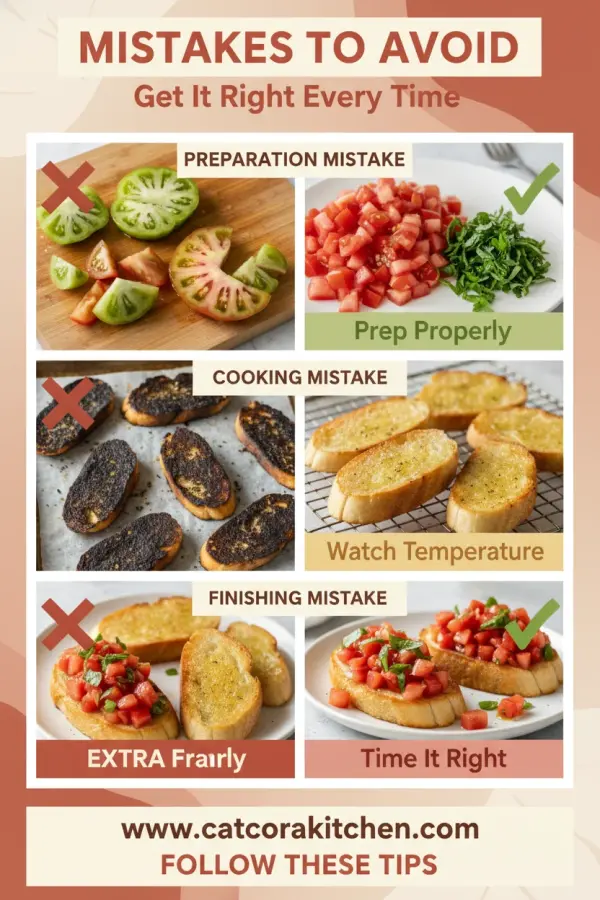 Bruschetta with fresh tomatoes and basil common mistakes
